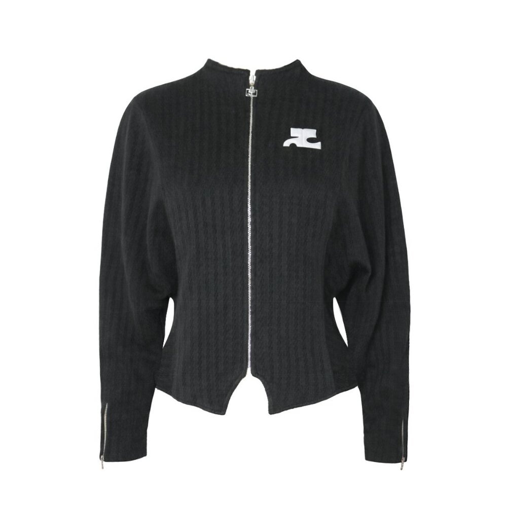 Courrèges Logo Patch Sculptural Batwing Jacket